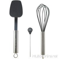 Premium Silicone Whisk & Spatula Set (Spatula  10 Inch Whisk  Cake Tester). Silicone & Stainless Steel Kitchen Utensils for Blending  Whisking Beating - B013TAEG7A